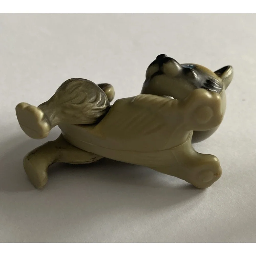 Vtg LITTLEST PET SHOP GERMAN SHEPHERD Dog  Bone Trophy 1993 KENNER BRAVE puppy